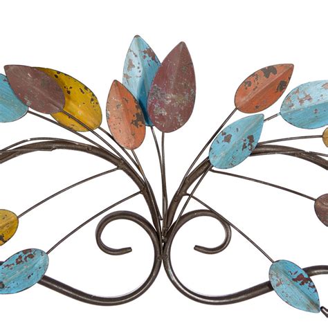 metal floral and botanical wall decor